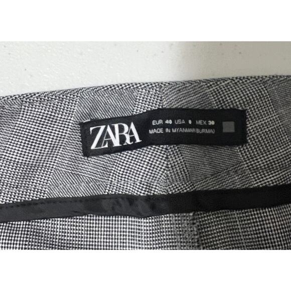 ZARA Women’s Gray Ankle Dress Pants Size 8 Business Career Trousers Waist 33 EUC - Picture 3 of 10